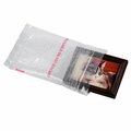 Lavex 4'' x 6'' Clear Pre-Printed Reclosable Tear-Proof Polyethylene Bubble Mailer Bag with Zipper, 50PK 422BMZ0406